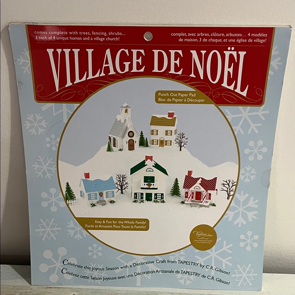 Village de Noël Holiday Punch out Paper Craft by C.R. Gibson